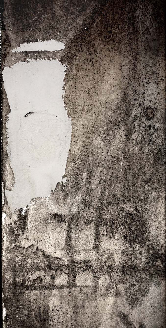 Verkratzter und ausgespachtelter Zement; frisiertes Foto